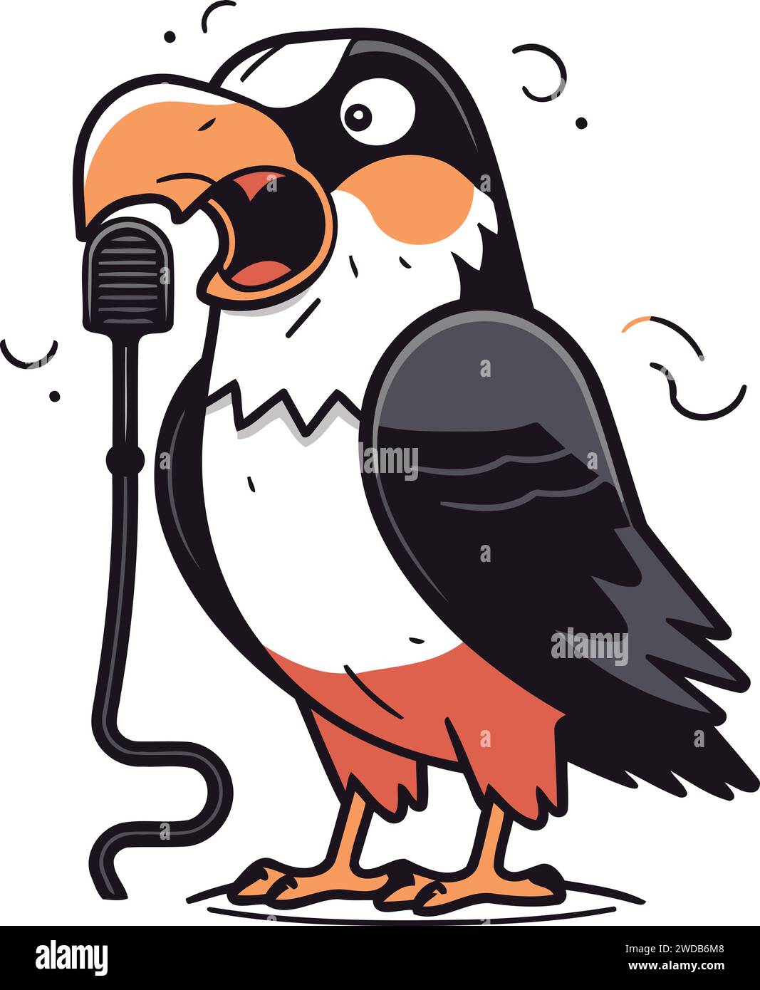 Singing bird vector vectors hi-res stock photography and images - Alamy