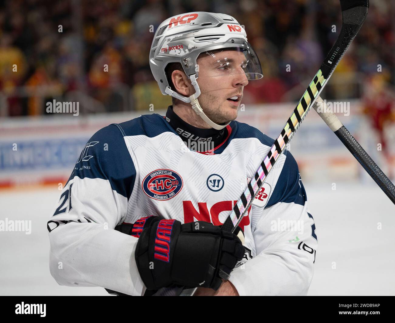 # Duesseldorfer EG vs. Nuernberg Ice Tigers, Eishockey, Penny DEL, 39. Spieltag, Saison 2023/2024, 19.01.2024 Foto: Eibner-Pressefoto/Thomas Haesler Stock Photo