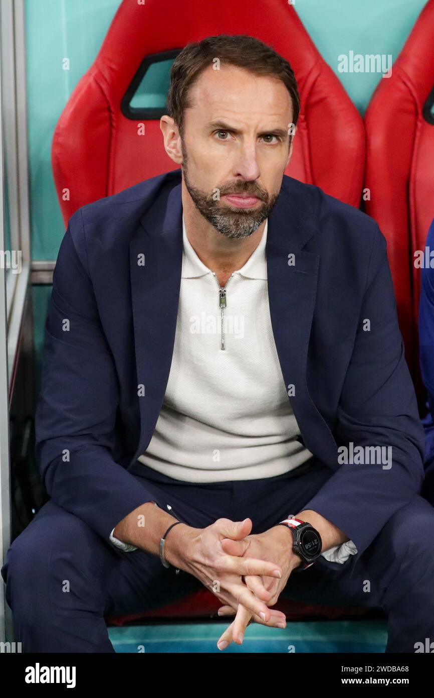 Coach Gareth Southgate of England seen in action during the FIFA World
