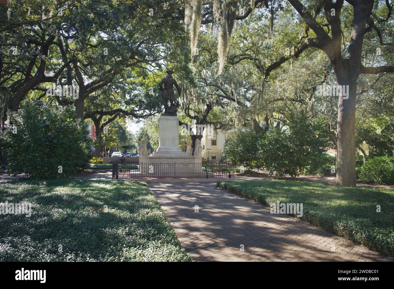 Phto of the Chippewa square on Savannah USA Stock Photo Alamy