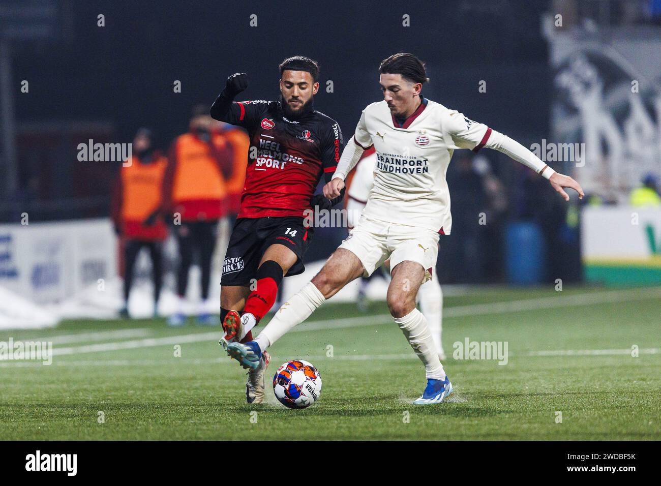 Helmond, Netherlands. 19th Jan, 2024. HELMOND, Helmond Sport - Jong PSV ...