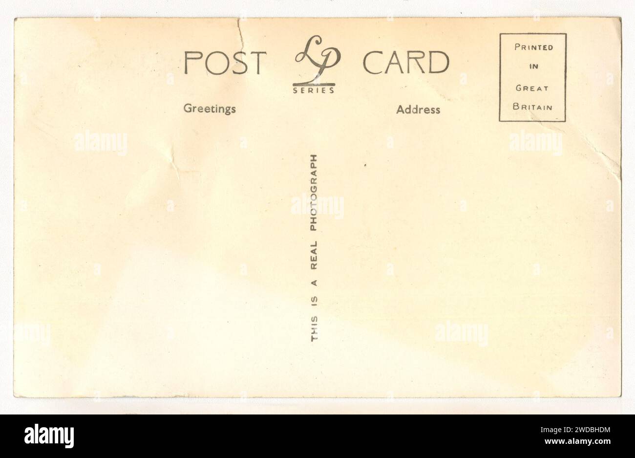 Blank postcard back hi-res stock photography and images - Alamy