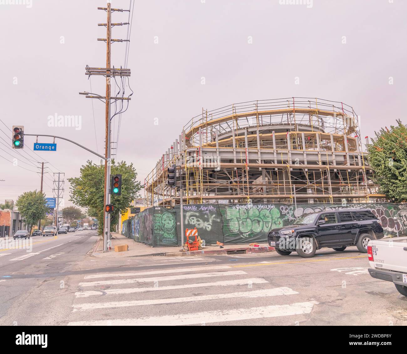Los Angeles, CA, USA January 19, 2024 Construction of Tesla’s