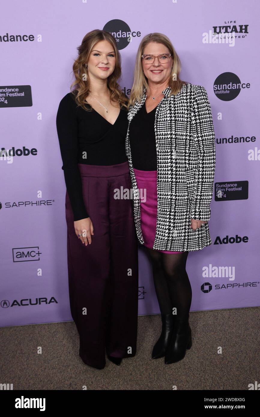 Utah. 18th Jan, 2024. Faith Glasgow, Mother at arrivals for GIRLS STATE Premiere at the 2024 Sundance Film Festival, Eccles Theater, Park City, Utah, January 18, 2024. Credit: JA/Everett Collection/Alamy Live News Stock Photo