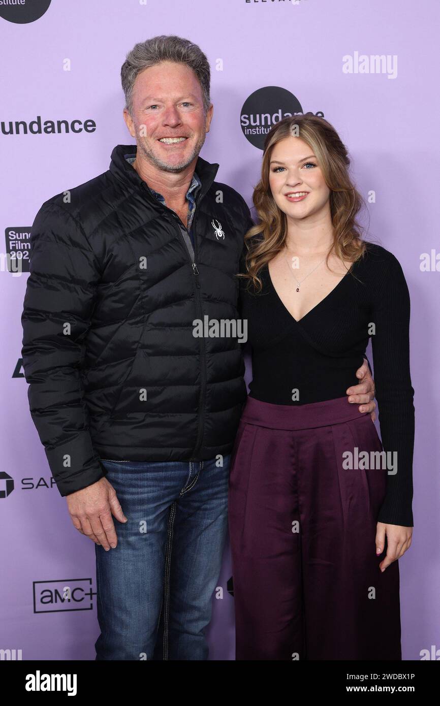 Utah. 18th Jan, 2024. Father, Faith Glasgow at arrivals for GIRLS STATE Premiere at the 2024 Sundance Film Festival, Eccles Theater, Park City, Utah, January 18, 2024. Credit: JA/Everett Collection/Alamy Live News Stock Photo