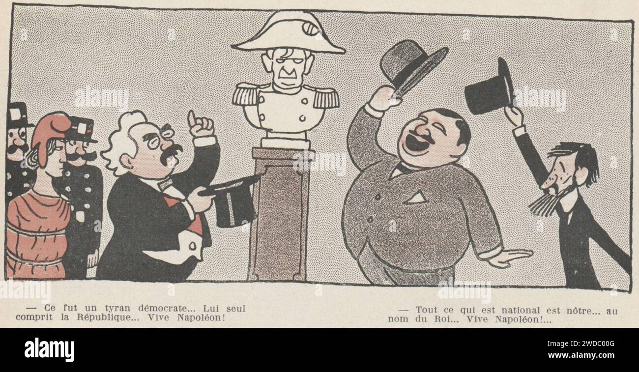 19210521 Caricature de Léon Daudet et Charles Maurras dans Floréal. Stock Photo