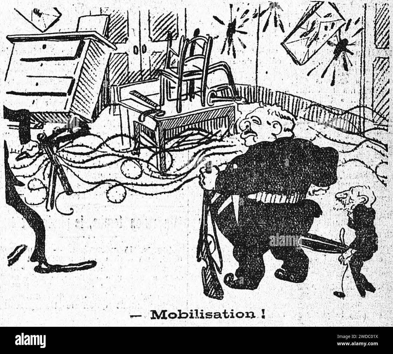 19261116 Caricature de Léon Daudet et Charles Maurras dans L'Humanité. Stock Photo