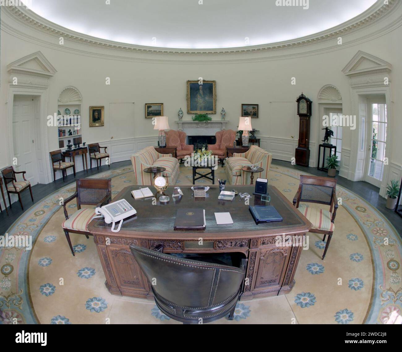 Empty Oval Office in The White House. Stock Photo
