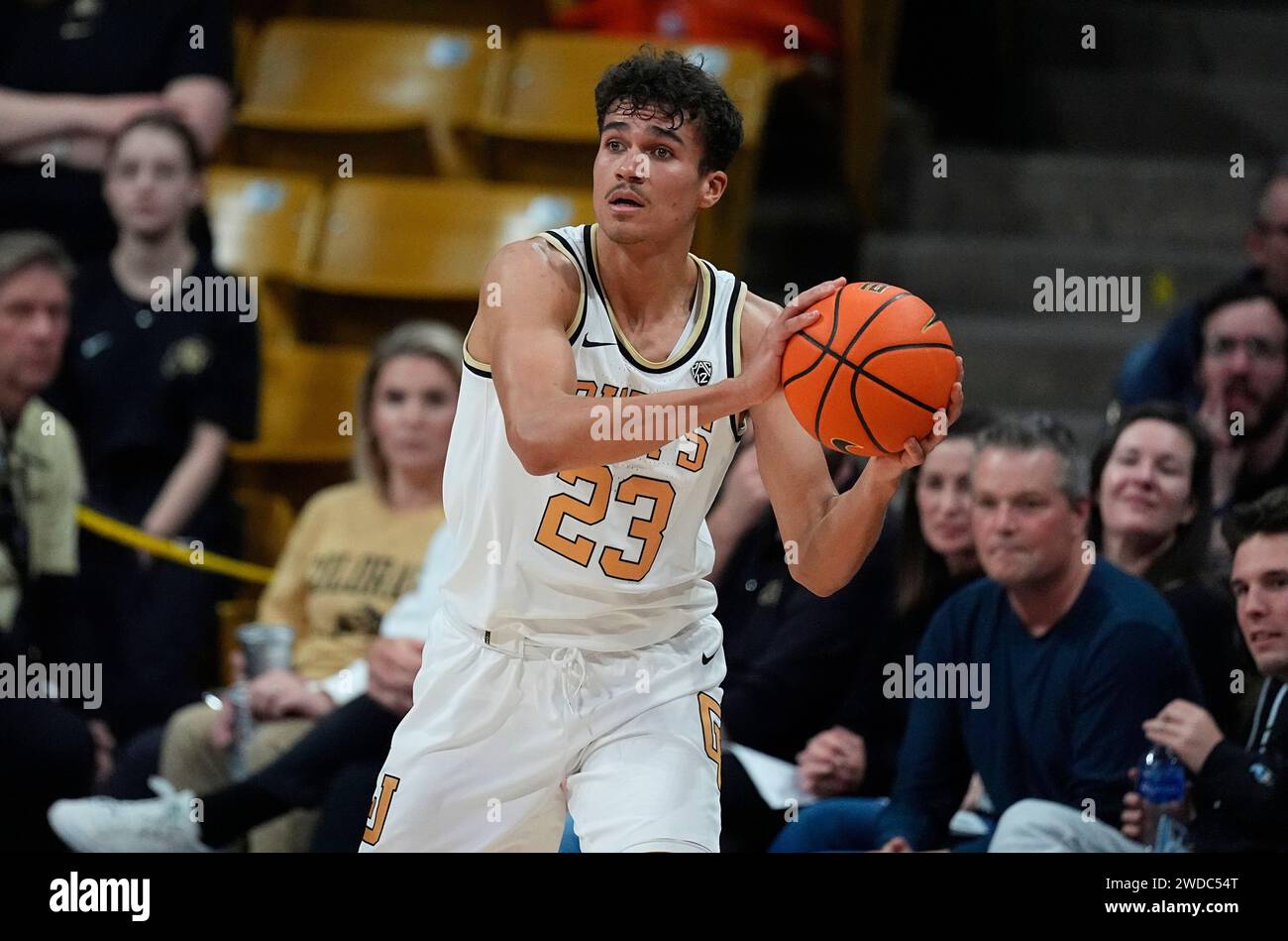 Colorado forward Tristan da Silva (23) in the first half of an NCAA