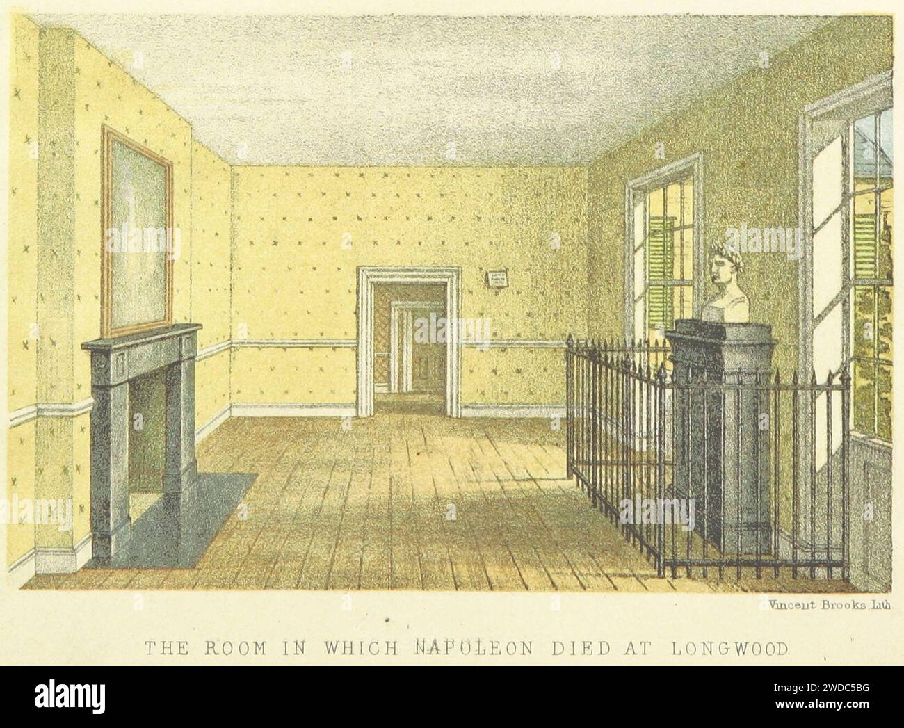 MELLISS(1875) THE ROOM IN WHICH NAPOLEON DIED AT LONGWOOD. Stock Photo