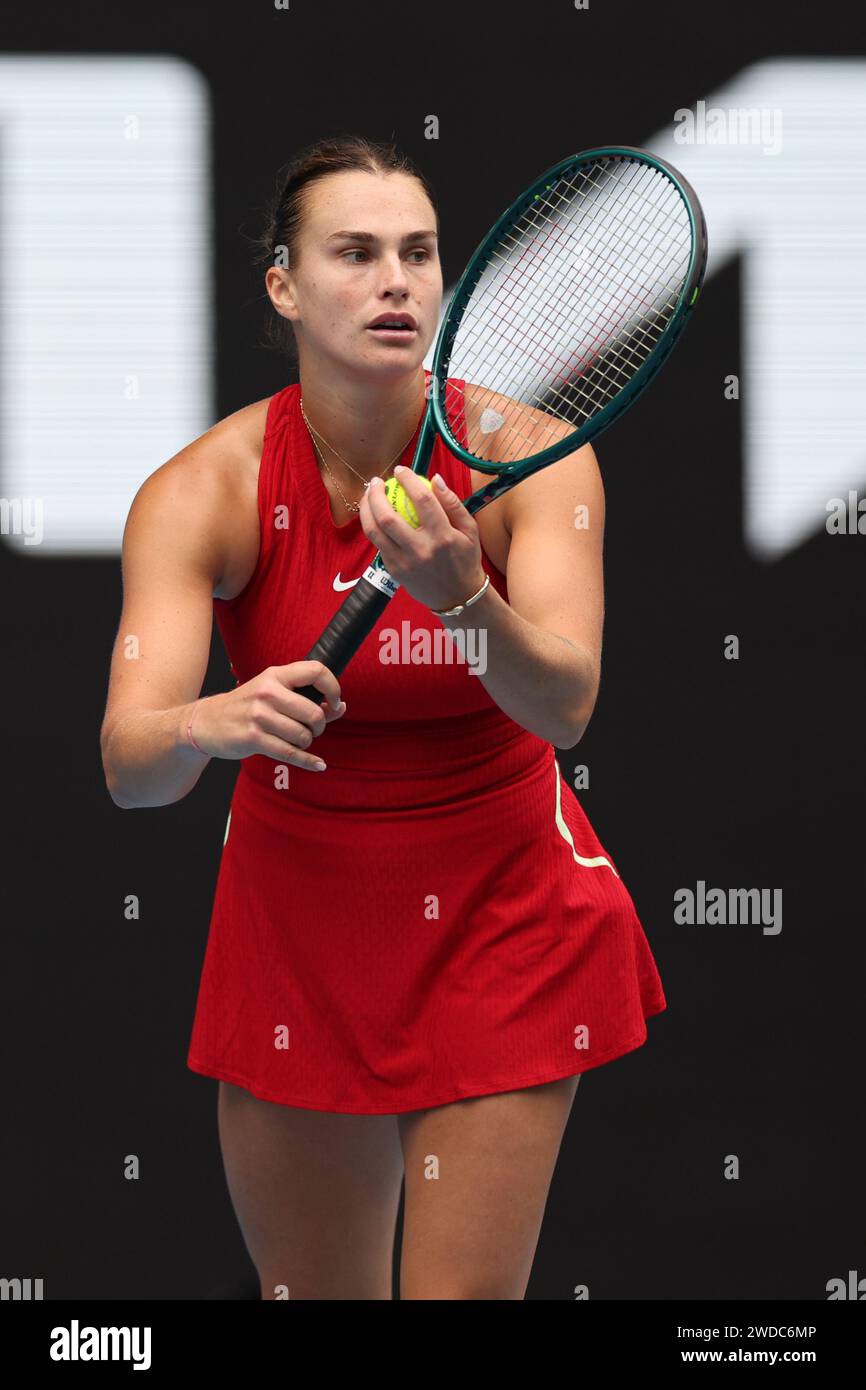 Melbourne, Victoria, Australia. 19th Jan, 2024. Aryna Sabalenka in ...