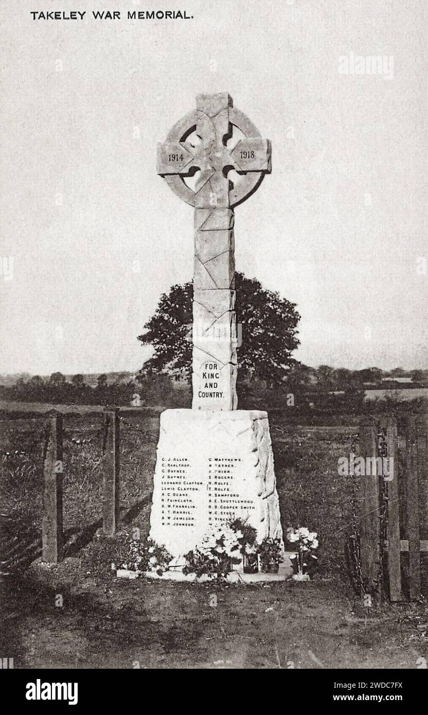 War Memorial Takeley Essex England Stock Photo Alamy