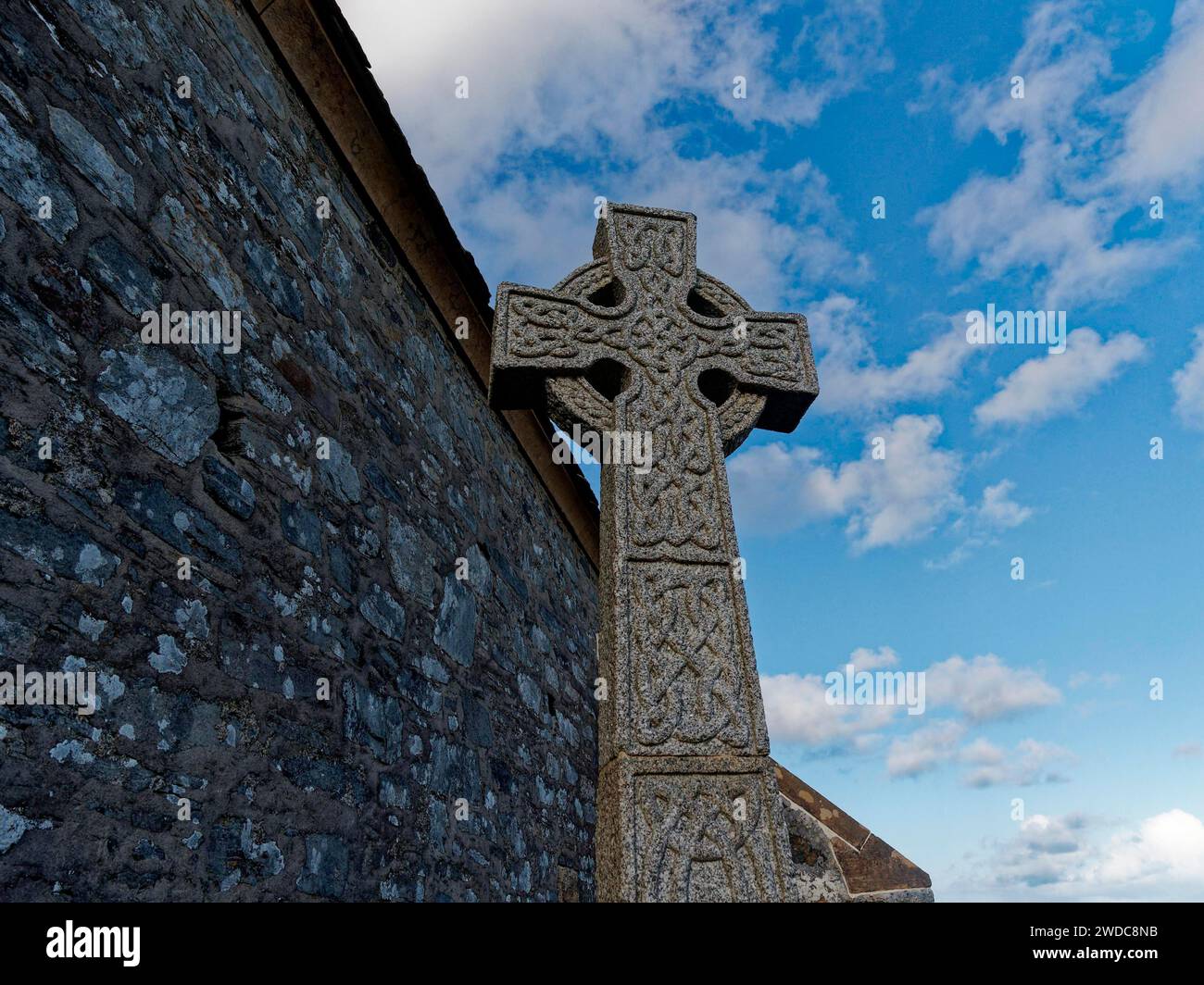 Stone cross in front of St Moluag's Church, Isle of Harris & Lewis ...