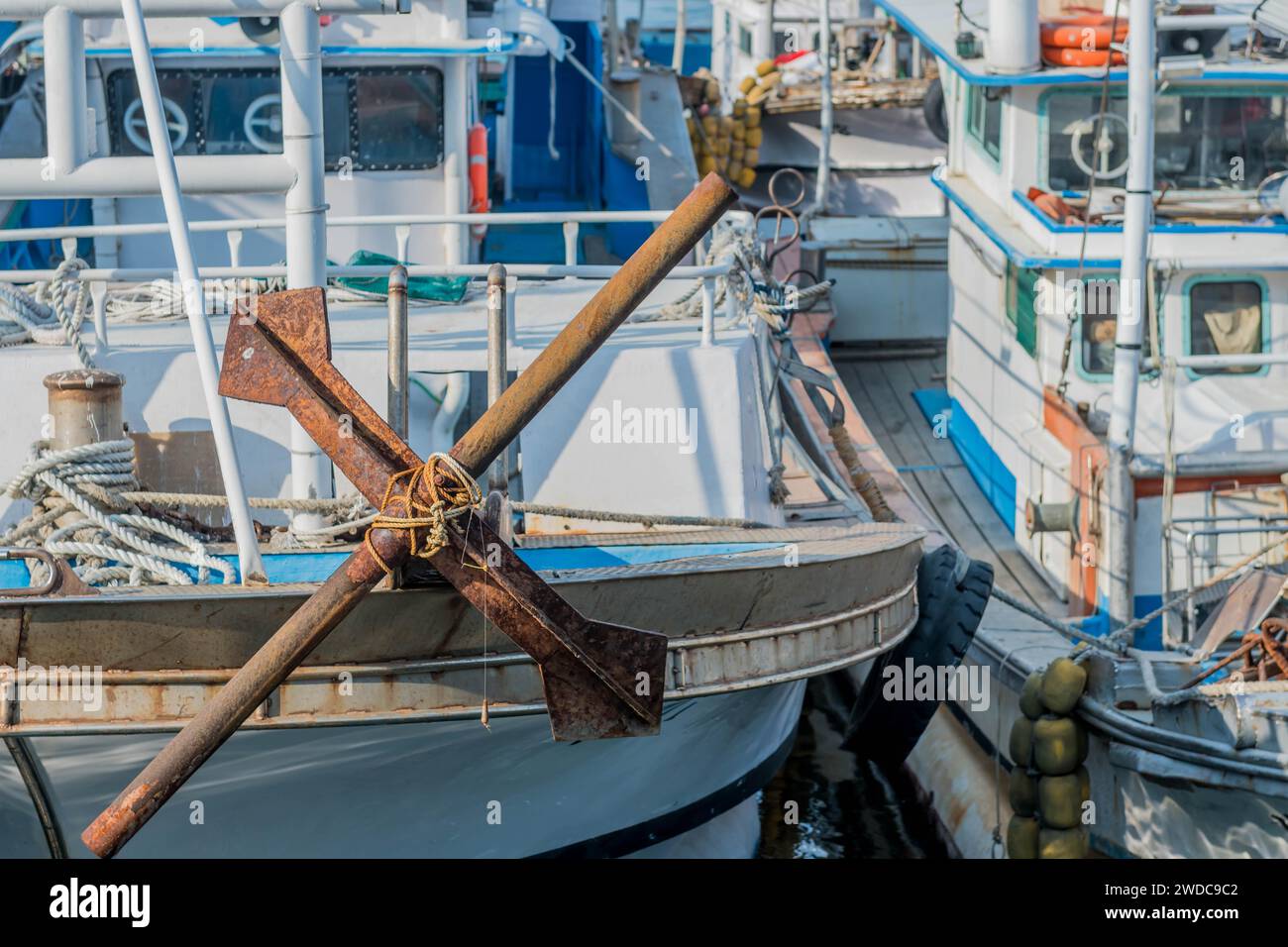 Bow of fishing trawler hi-res stock photography and images - Alamy