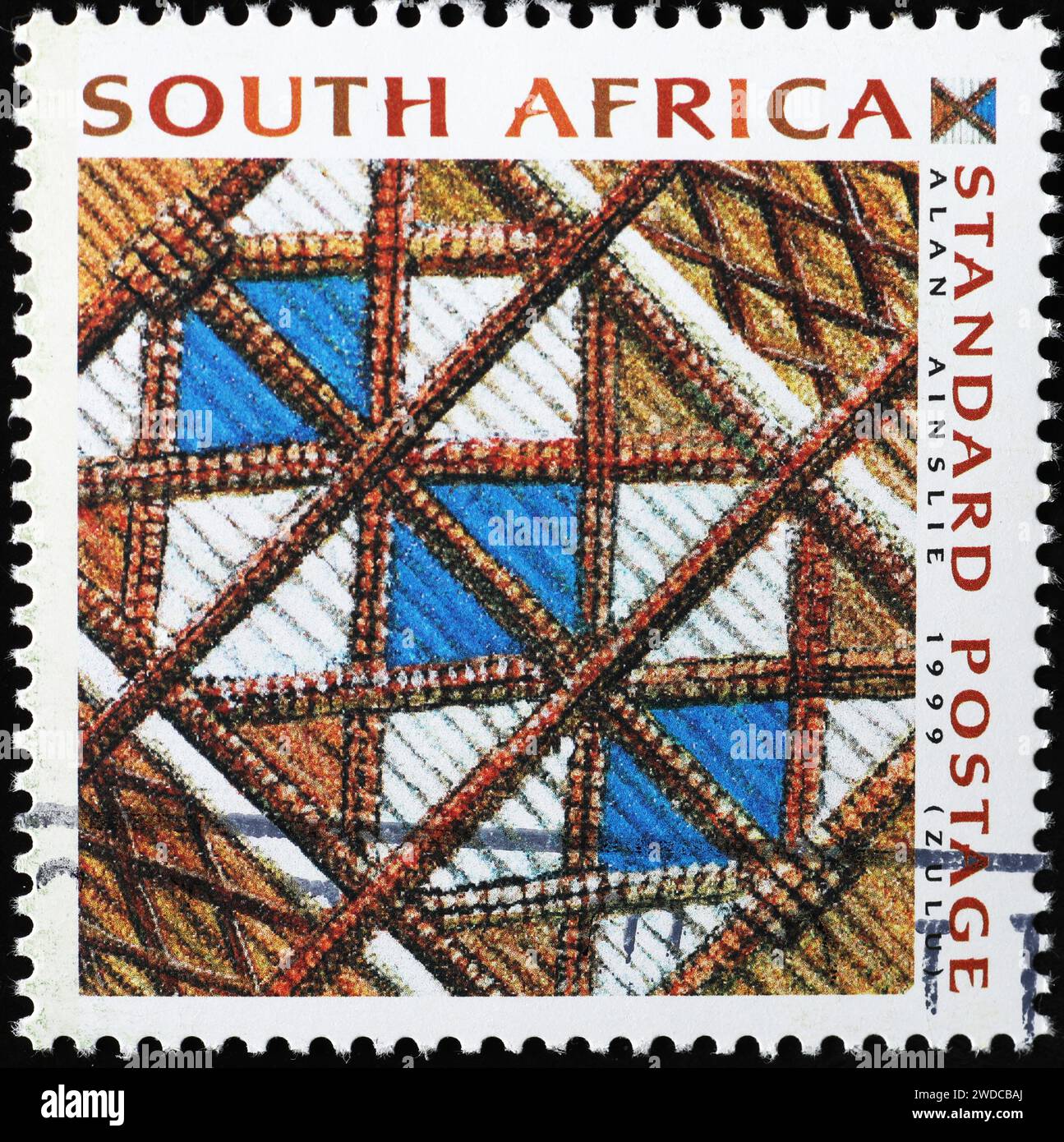 Native south african patterns on stamp Stock Photo - Alamy