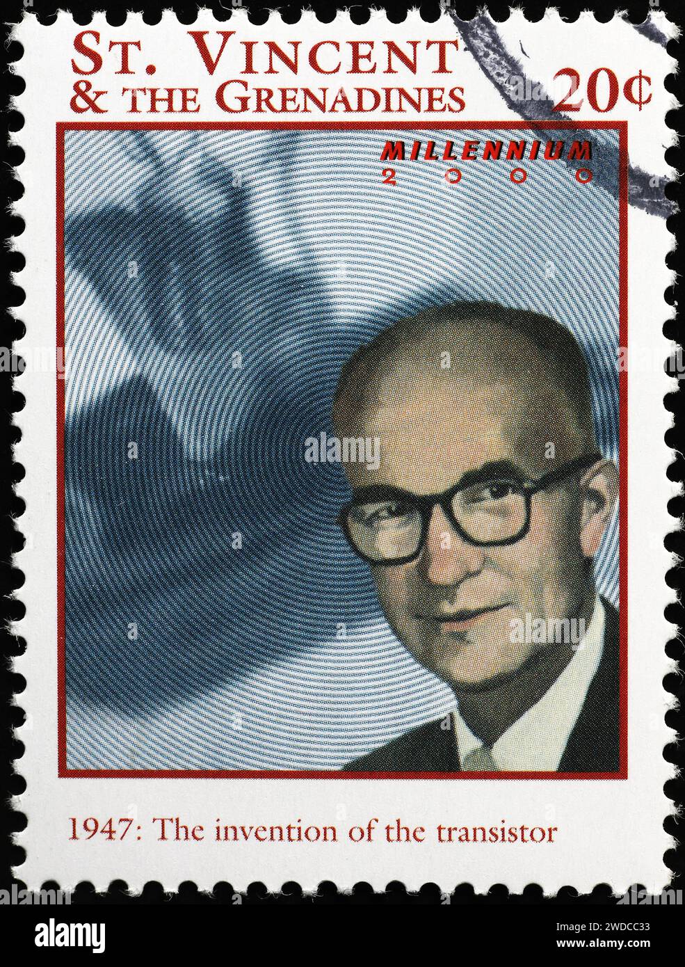 The invention of transistor in 1947 celebrated on stamp Stock Photo Alamy