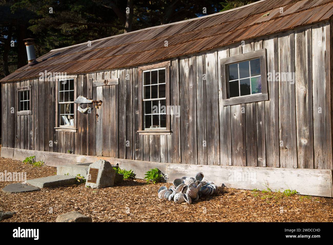 The Whalers Cabin, Point Lobos State Reserve, Big Sur Coast Highway Scenic Byway, California Stock Photo