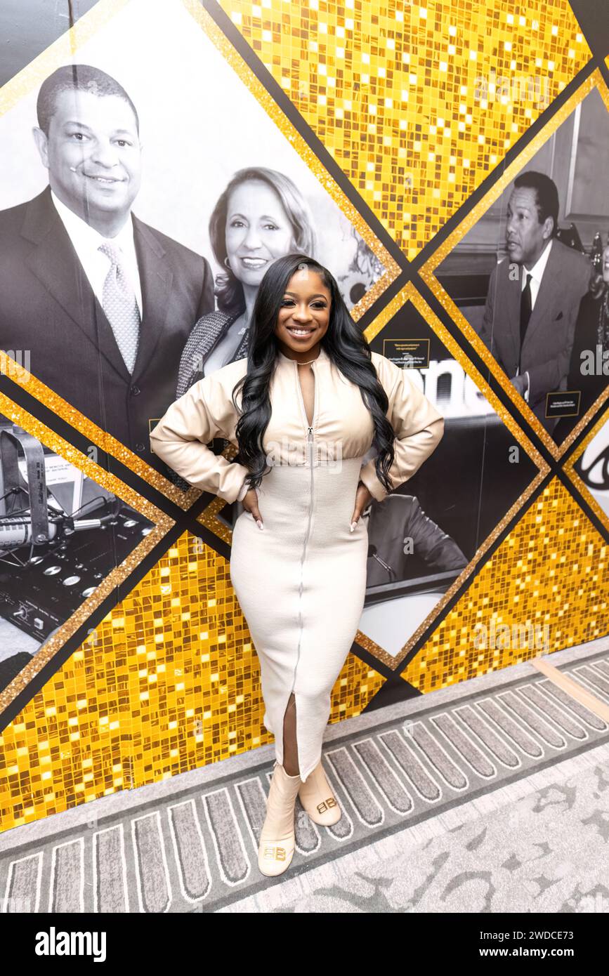 Atlanta, United States. 20th Jan, 2024. Reginae Carter poses on the red