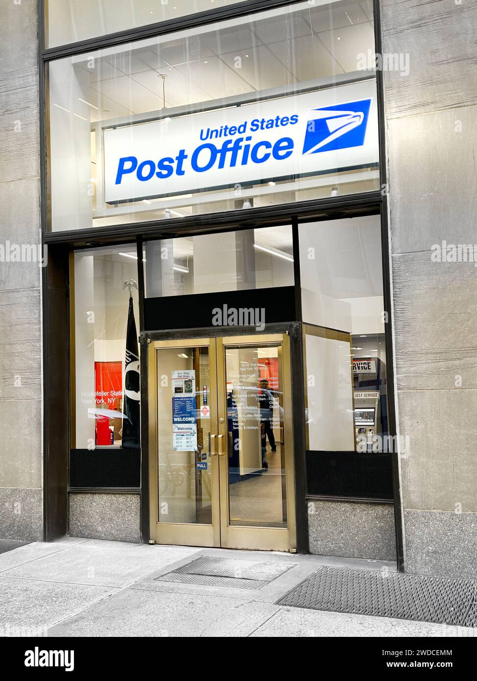 United States Post Office, West 51st Street, New York City, New York, USA Stock Photo