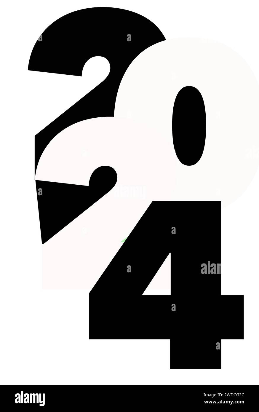 The number 2024 is seen in a graphic presentation Stock Photo Alamy