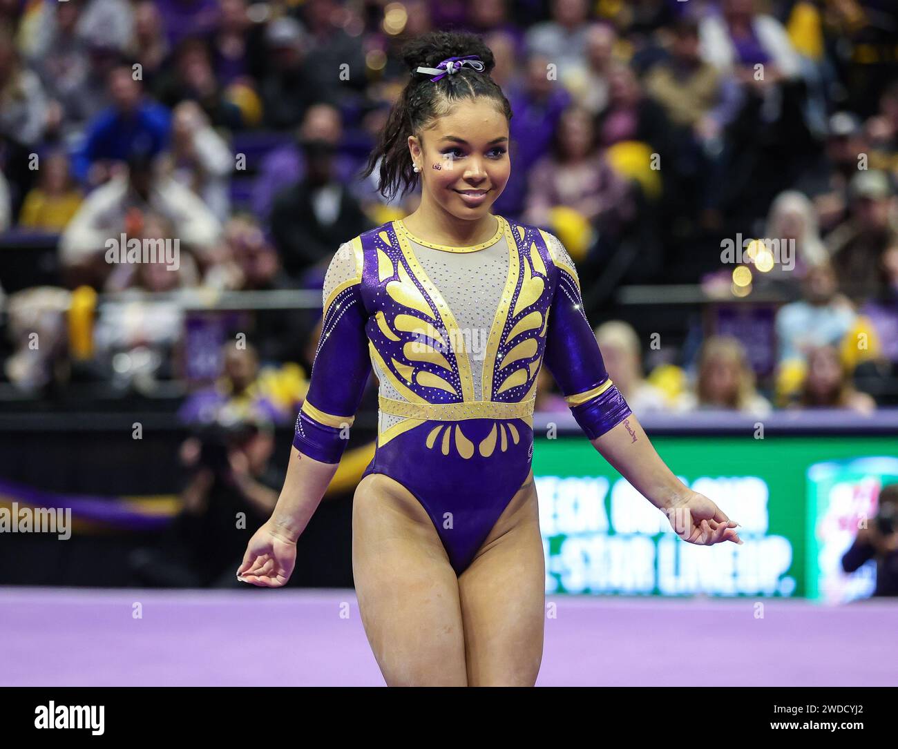 Baton Rouge, LA, USA. 19th Jan, 2024. LSU's Konnor McClain competes on