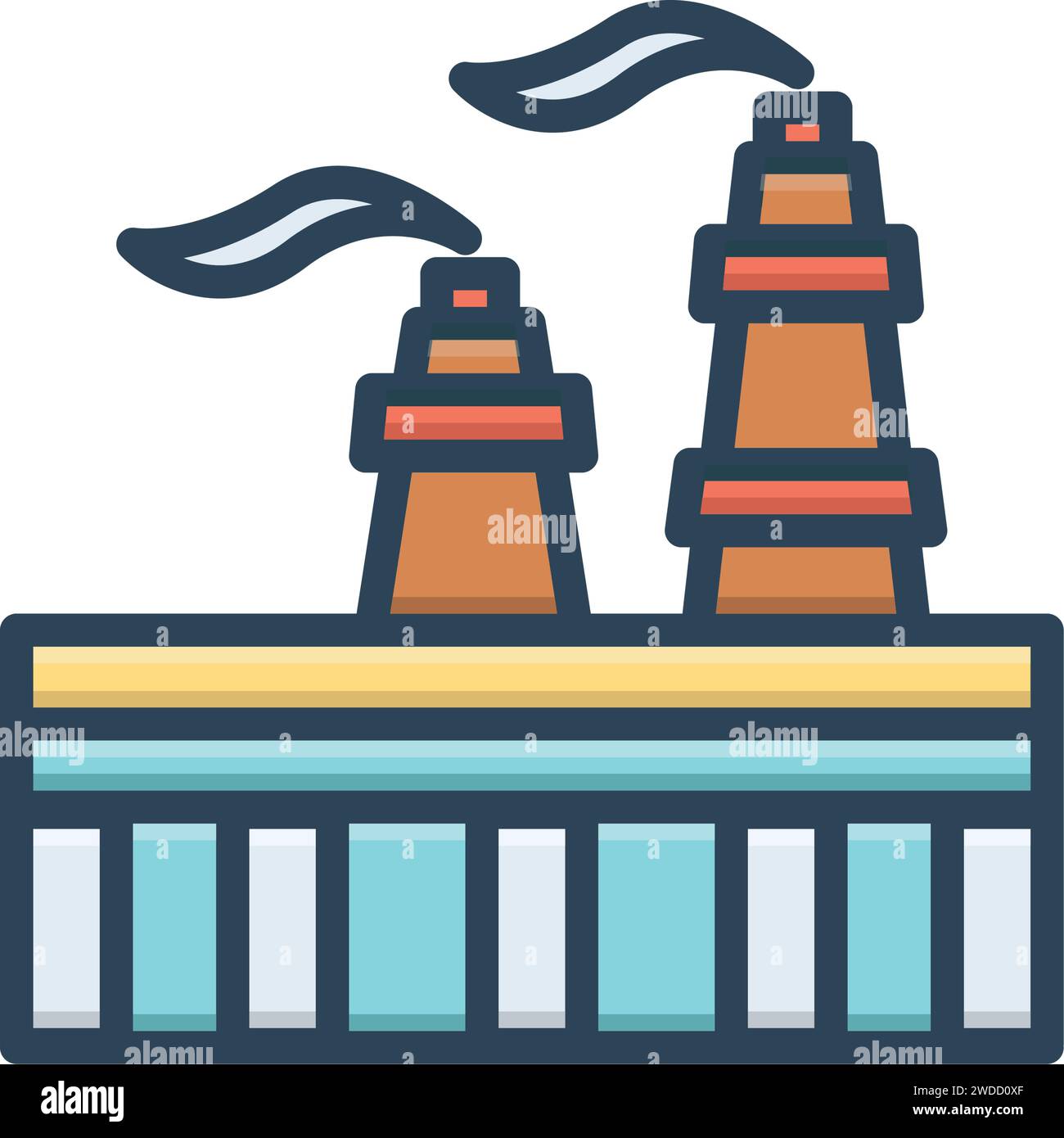Gas refinery flame Stock Vector Images - Alamy