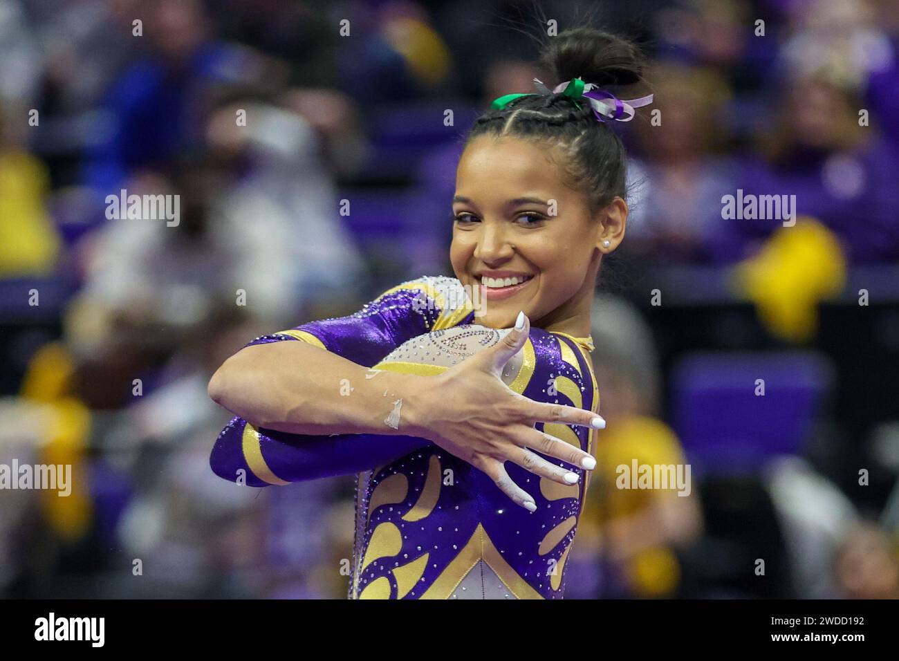 Baton Rouge, LA, USA. 19th Jan, 2024. LSU's Haleigh Bryant competes on