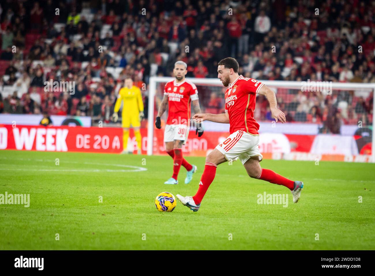 Lisbon, Portugal. 19th Jan, 2024. Orkun Kokcu of SL Benfica seen in ...