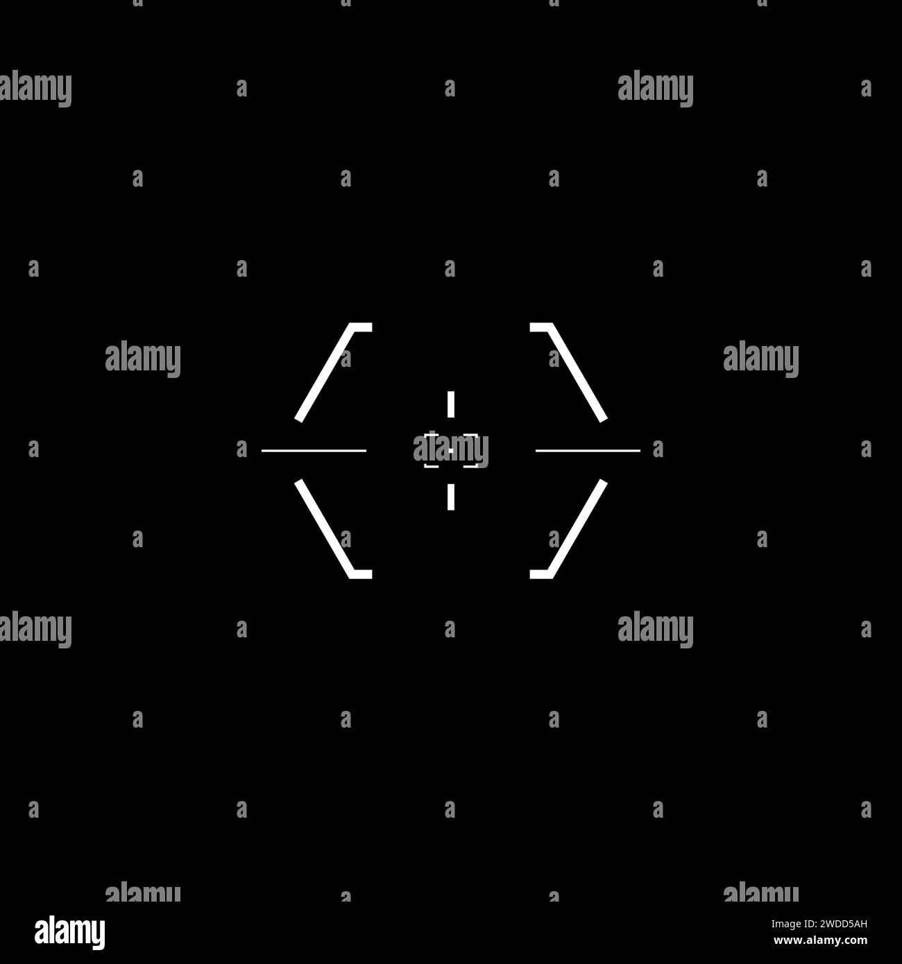 HUD futuristic aim, cyberpunk target Stock Vector