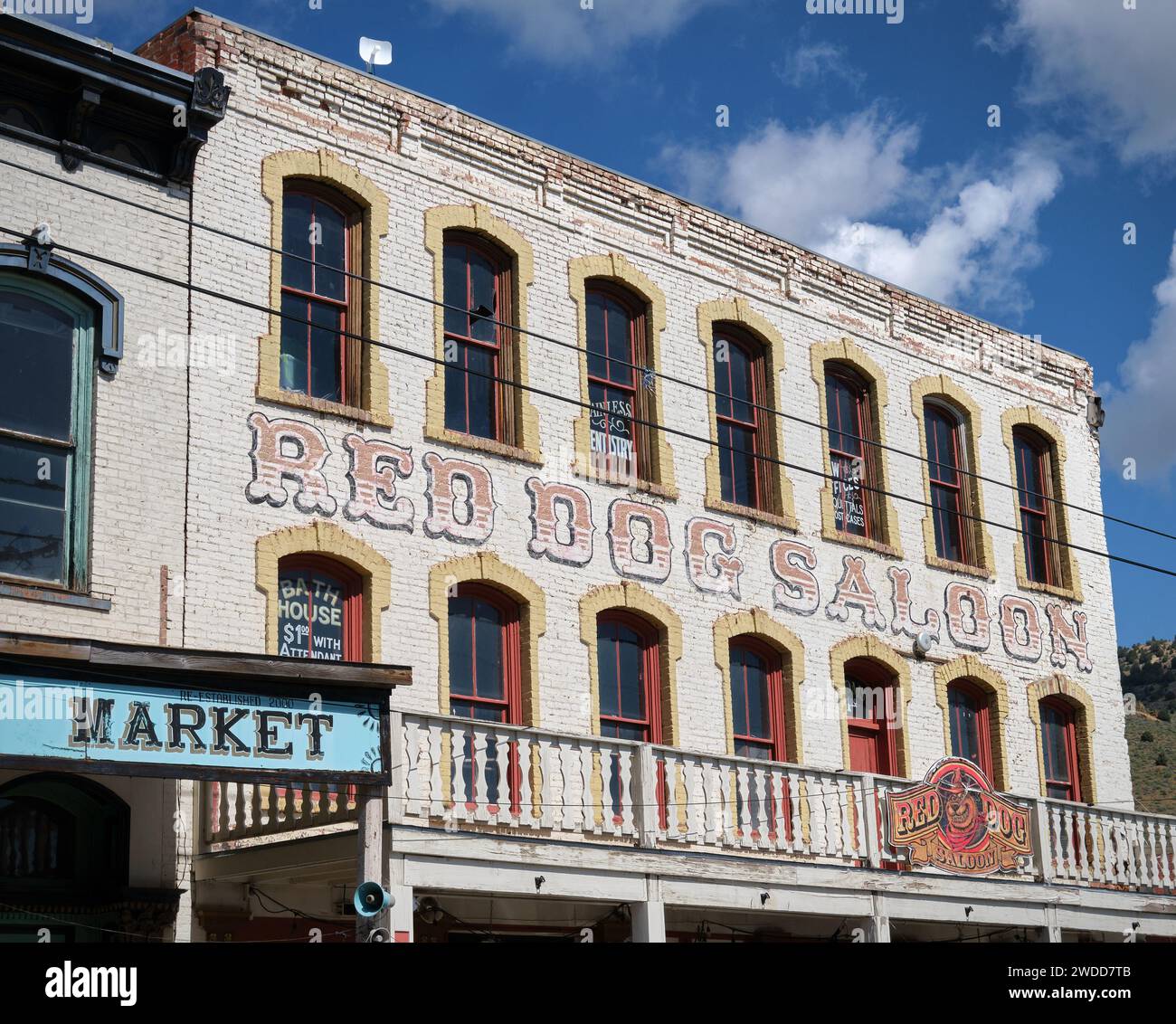 Red Dog Saloon, Virginia City, Historic Mining Village, Nevada, USA Stock Photo