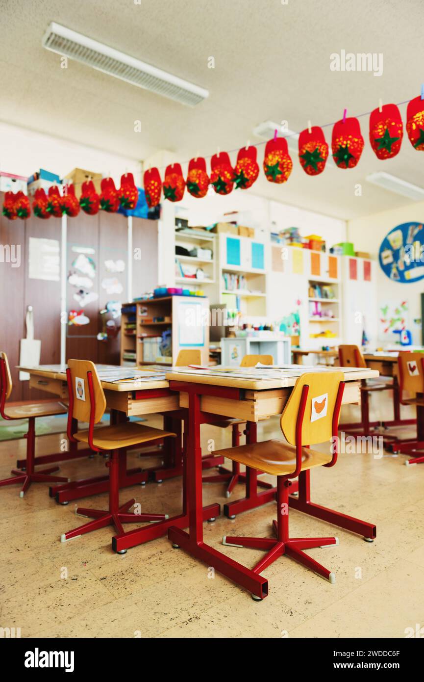 Elementary classroom, back to school concept Stock Photo