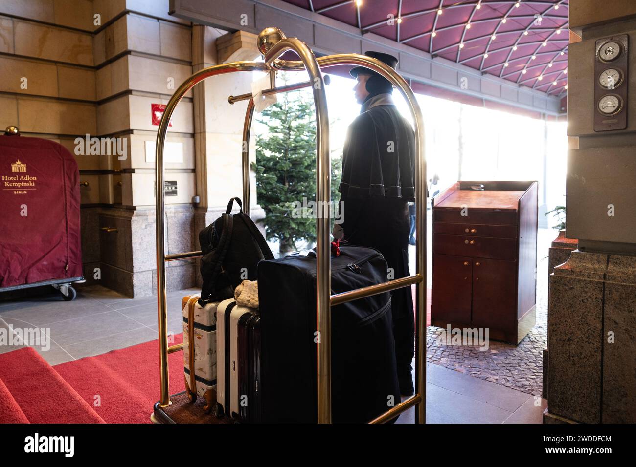 Berlin, Germany. 15th Jan, 2024. Trolley attendant Sebastian Großmann