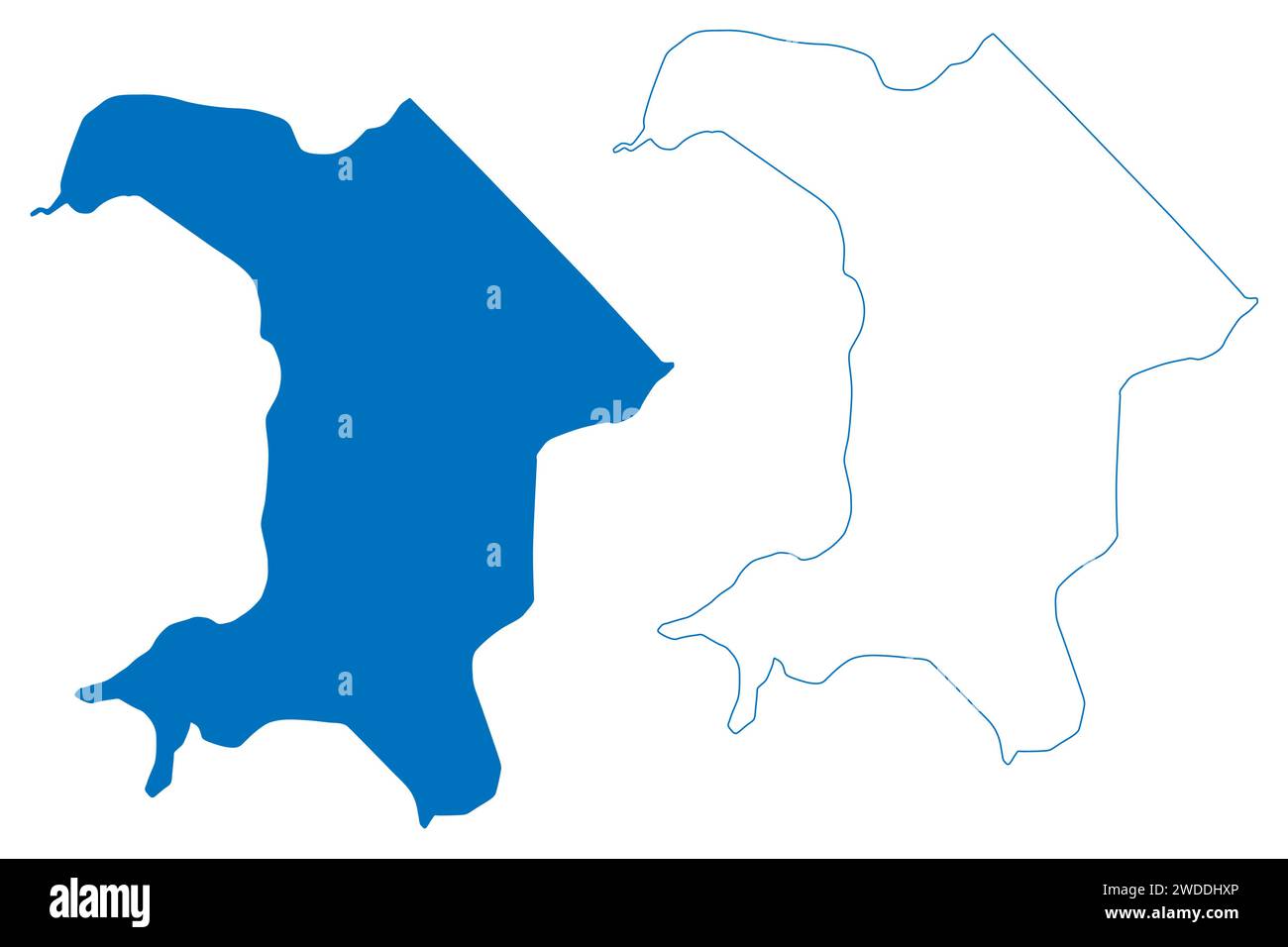 Ojo de Agua Lake (Mexico, United Mexican States) map vector