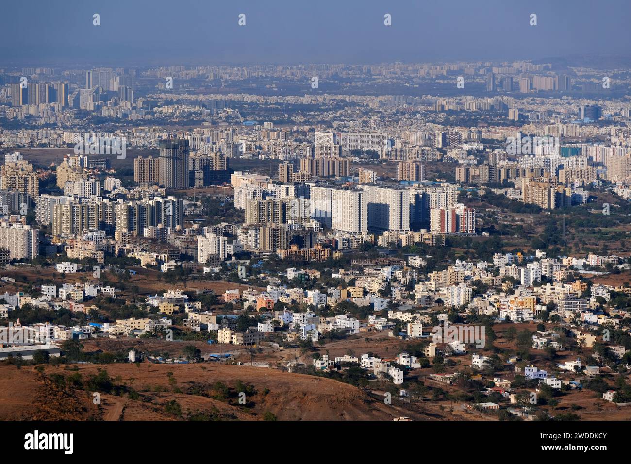Beautiful Cityscape Of Pune City From Bopdev Ghat Pune Maharashtra 