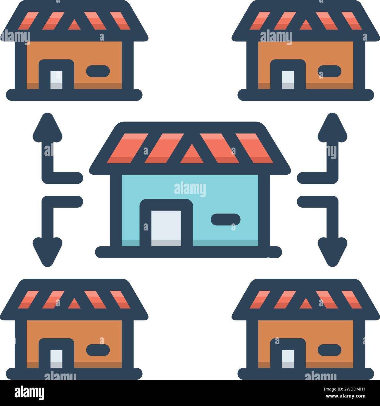 Icon for franchising Stock Vector