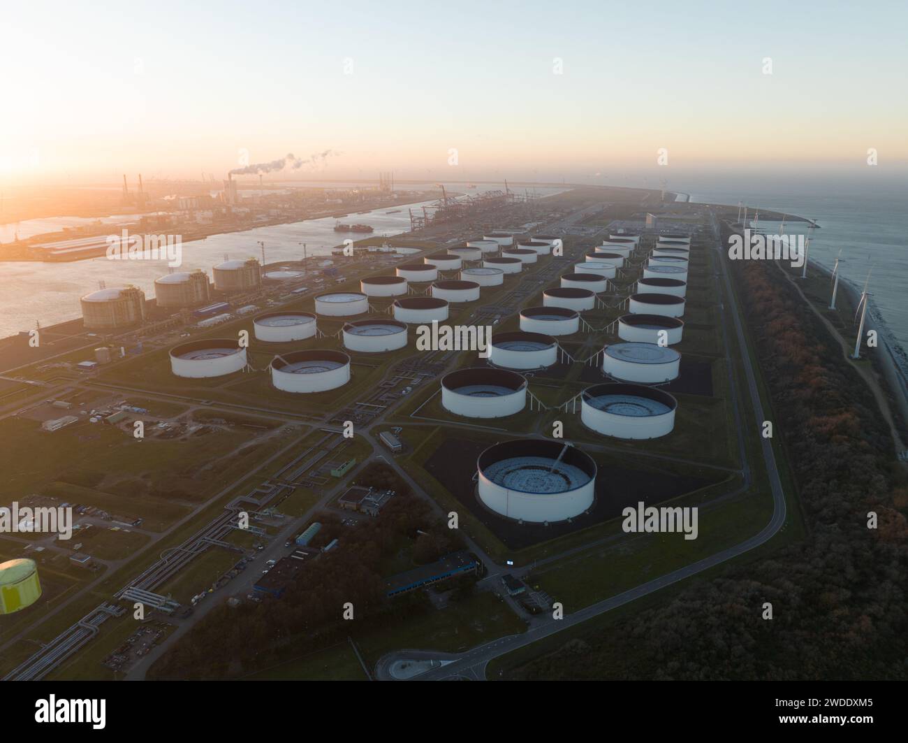 The Import terminal of LNG in Rotterdam. Located on the Maasvlakte ...