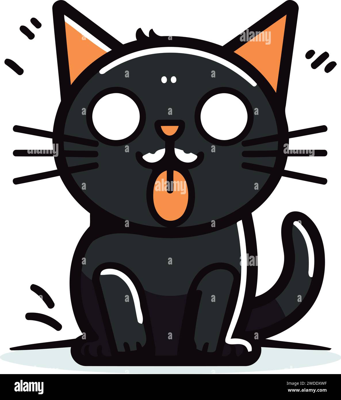 Tongue out cat Stock Vector Images - Alamy