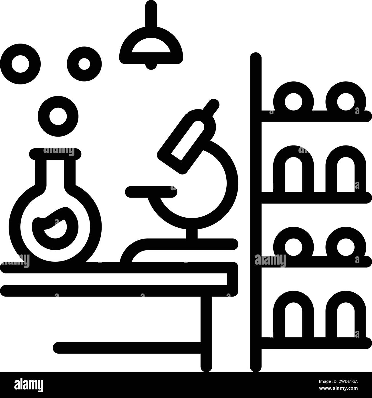 Icon for laboratory,microscope Stock Vector