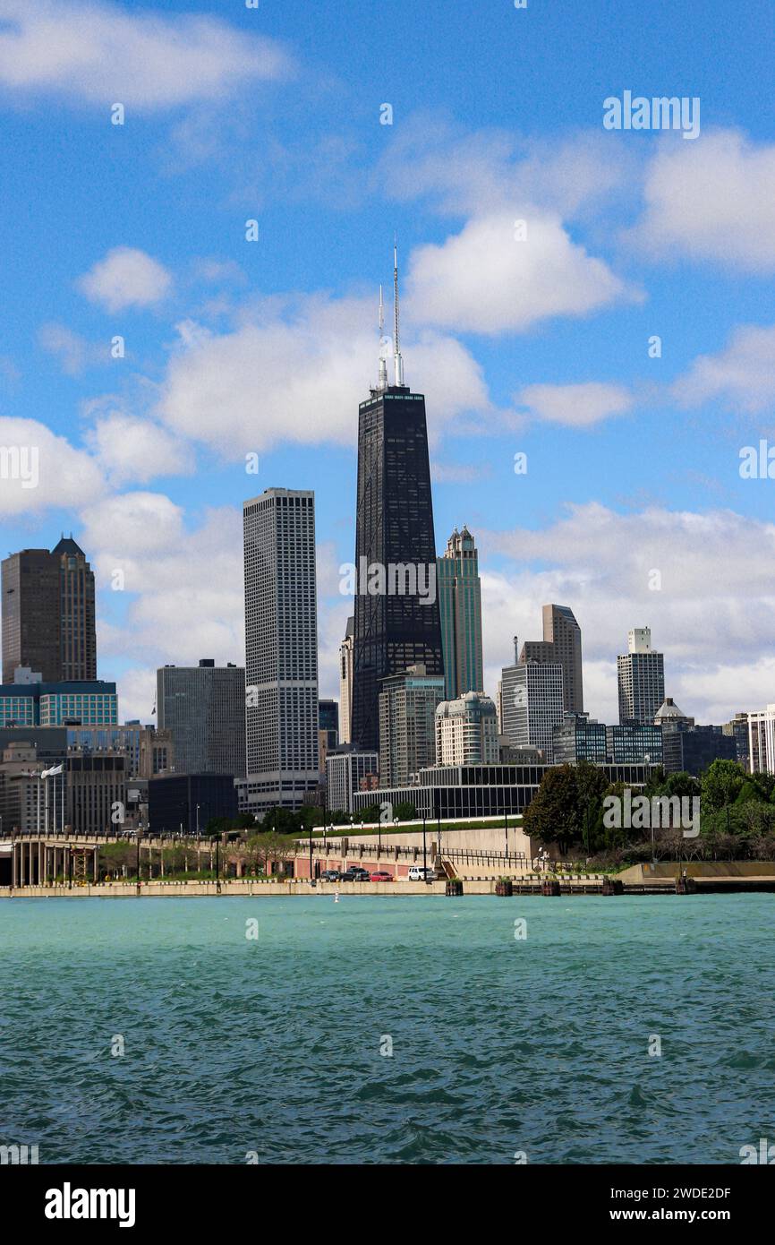 John Hancock Center, a supertall skyscraper in the Magnificent Mile ...
