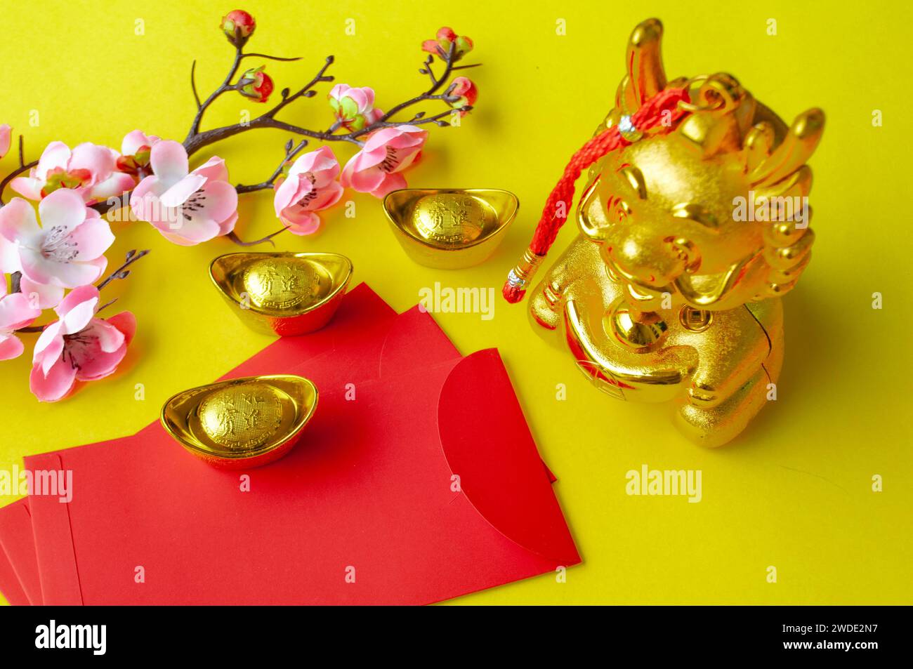 Chinese New Year decoration representing prosperity and wealth.Chinese