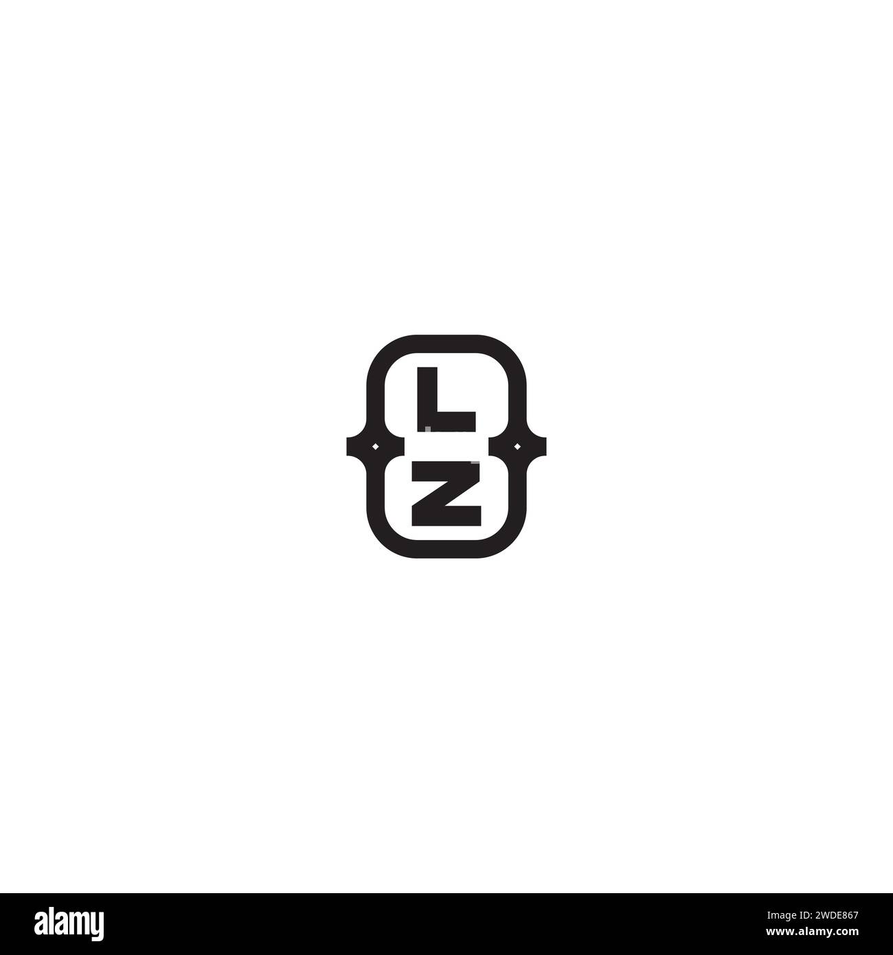 LZ line bold concept in high quality professional design that will print well across any print media Stock Vector