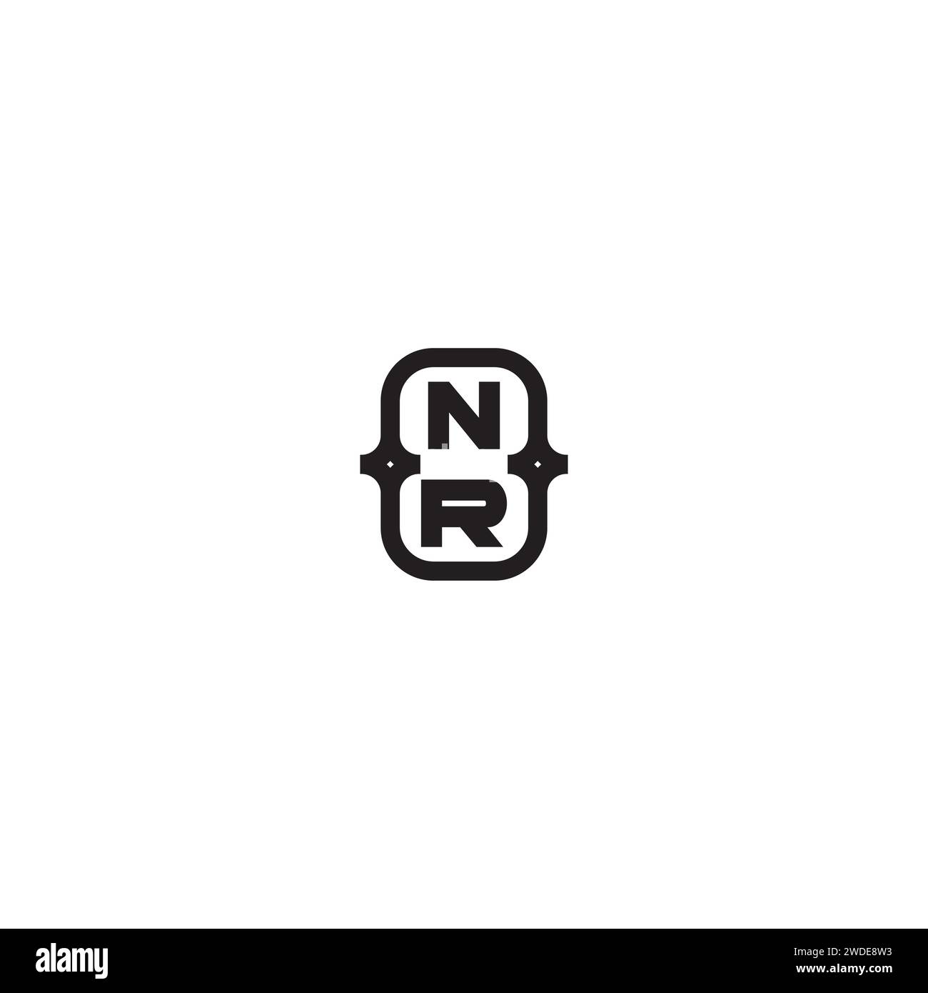 NR line bold concept in high quality professional design that will print well across any print media Stock Vector