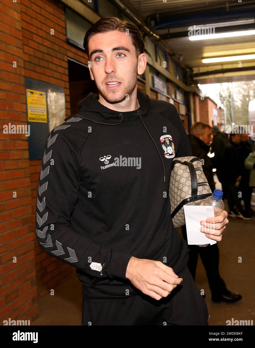 Coventry City's Luis Binks arrives at the ground before the Sky Bet