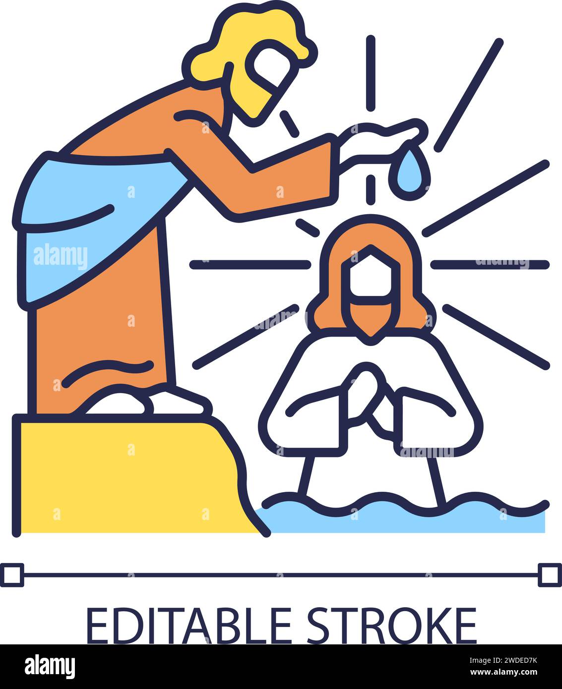 River baptism Stock Vector Images Alamy