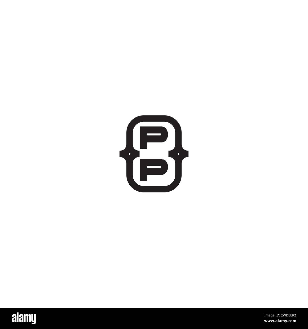PP line bold concept in high quality professional design that will print well across any print media Stock Vector
