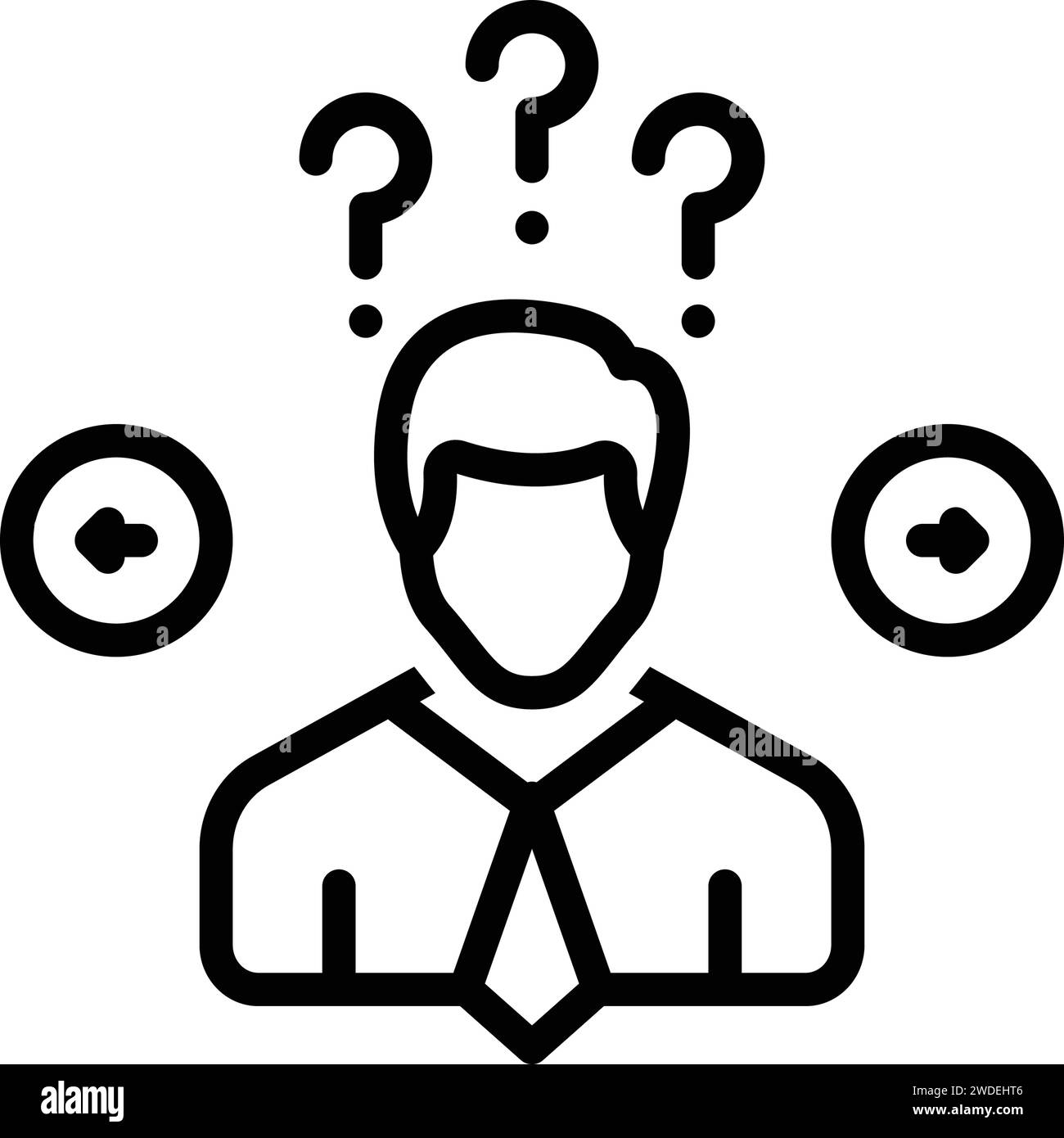 Icon for decision making,decision Stock Vector