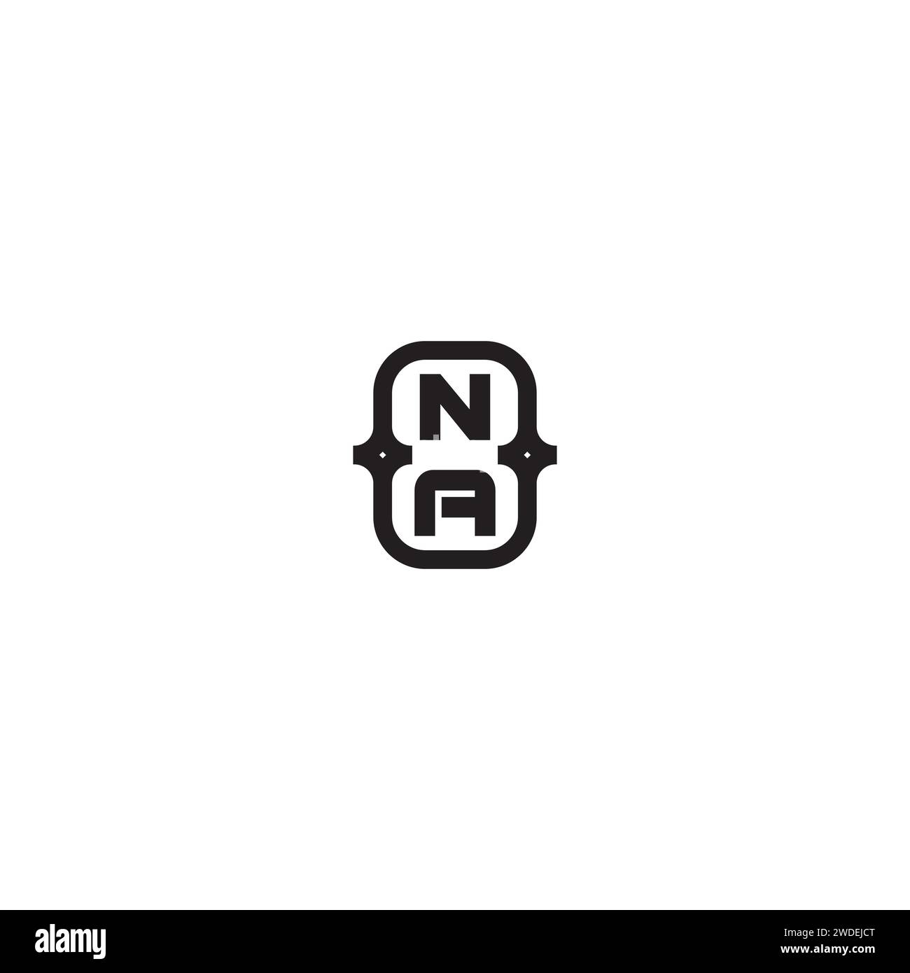NA line bold concept in high quality professional design that will print well across any print media Stock Vector