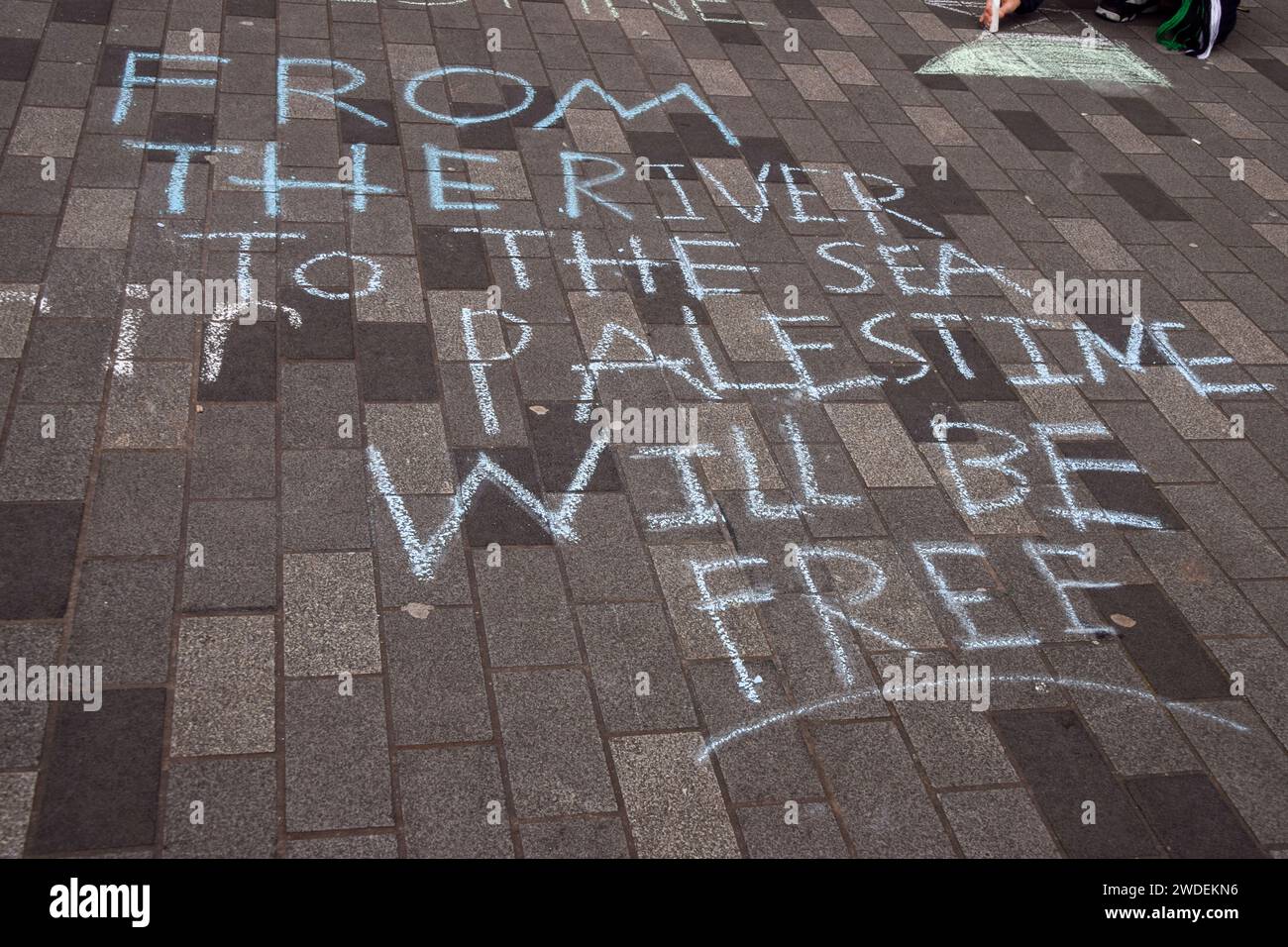 London, UK. 20th January 2024. Pro-Palestine protesters gather outside