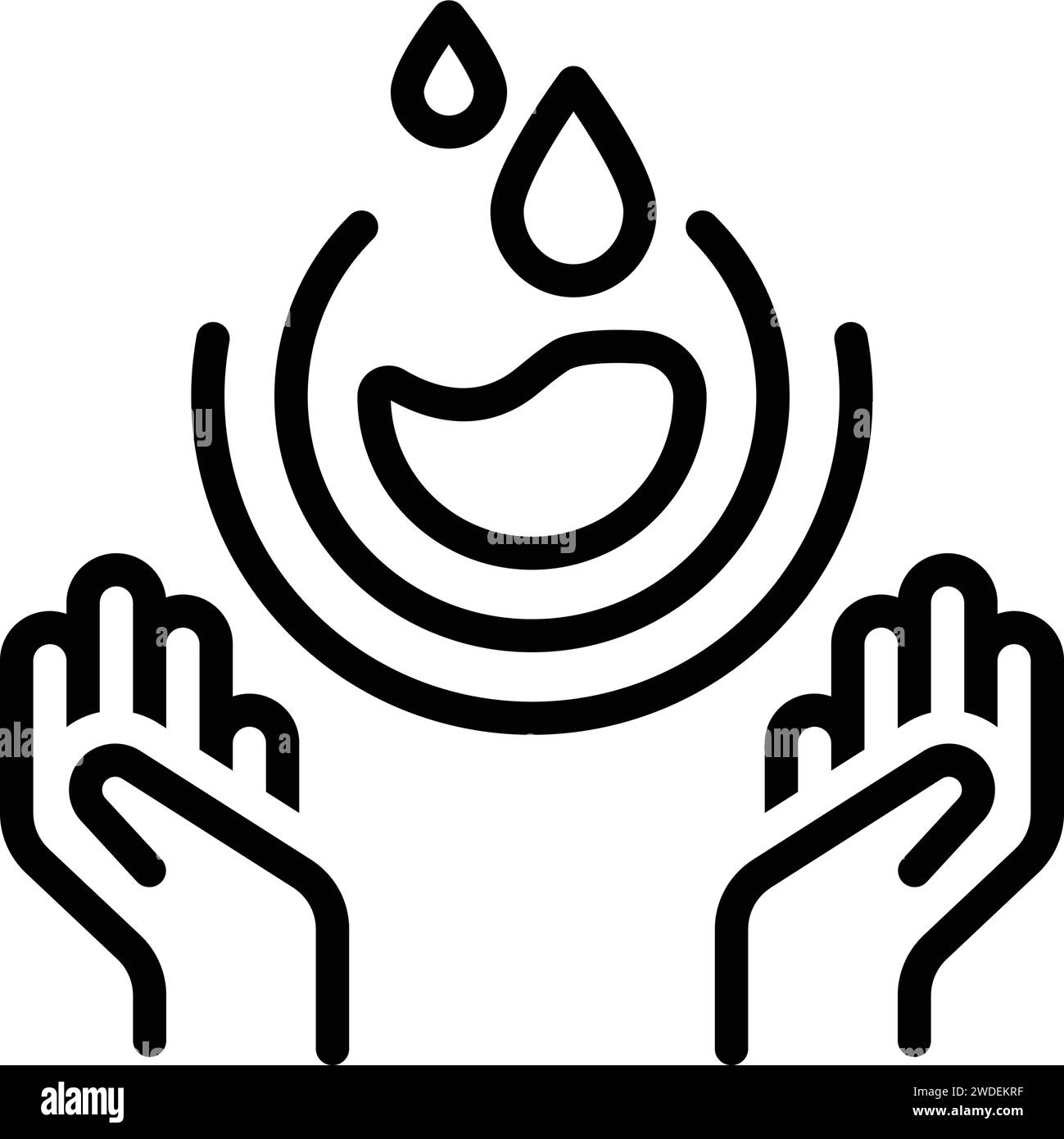 Icon for save water,save Stock Vector