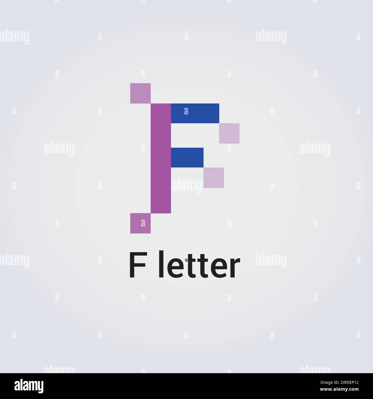 F Letter Icon Design Single Isolated Logo Design Brand Corporate Identity Various Colors Editable Template Vector Monogram Emblem Illustration Stock Vector